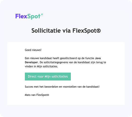 FlexSpot® - Snelle afhandeling via jobboard